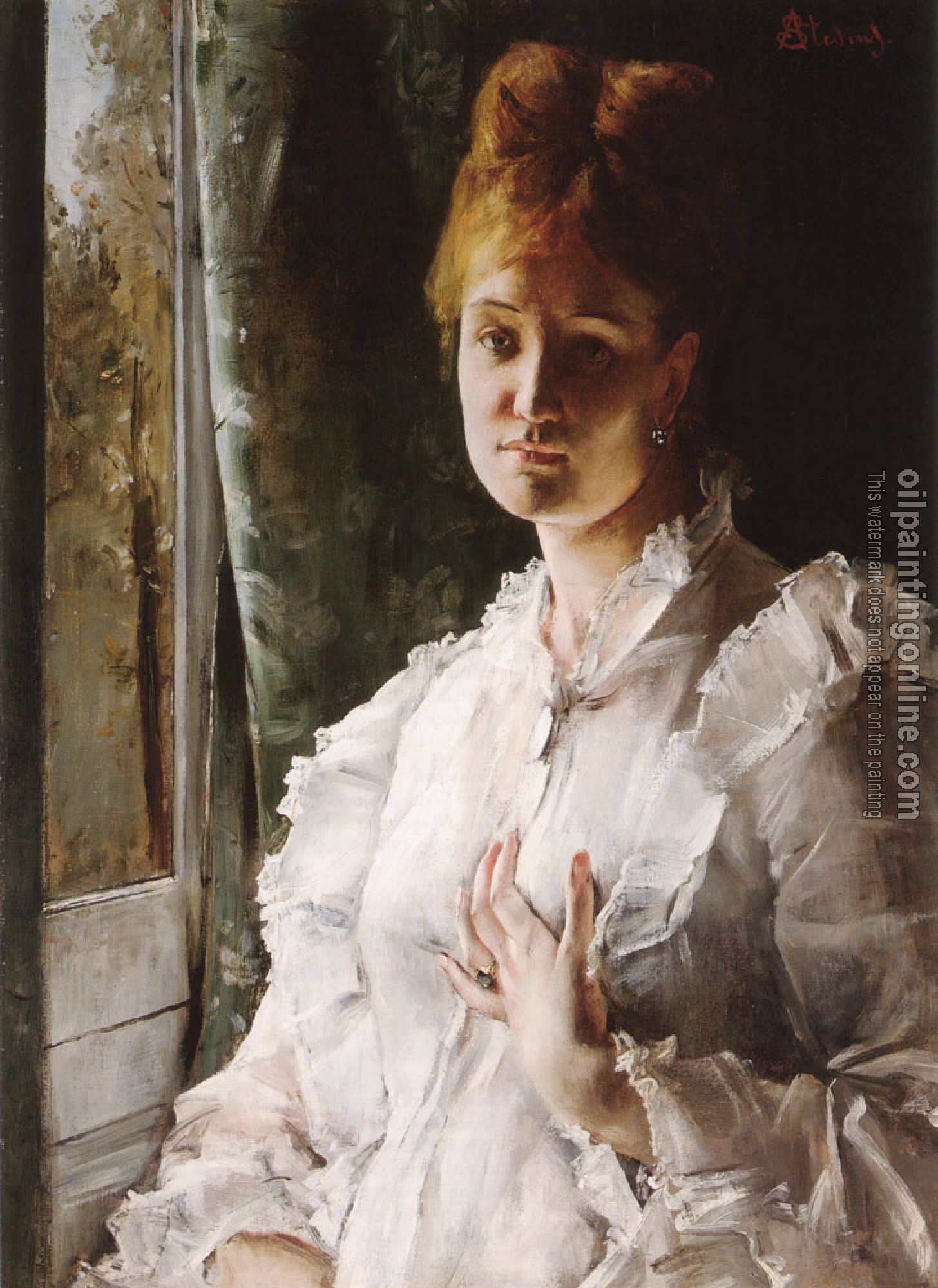 Stevens, Alfred - Portrait of a Woman in White
